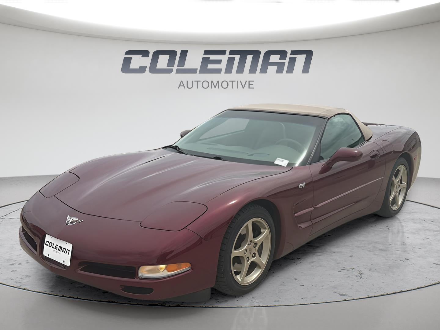 2003 Chevrolet Corvette 2dr Convertible in 50Th Anniversary Red — front three-quarter view