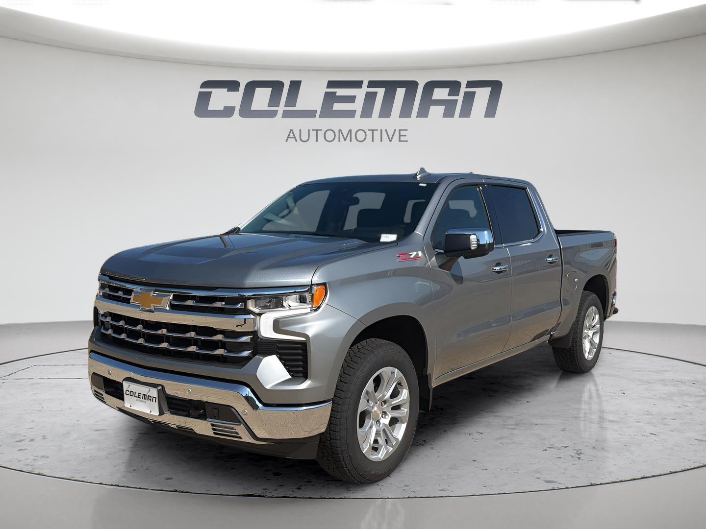 2026 Chevrolet Silverado 1500 LTZ in Sterling Gray Metallic — front three-quarter view