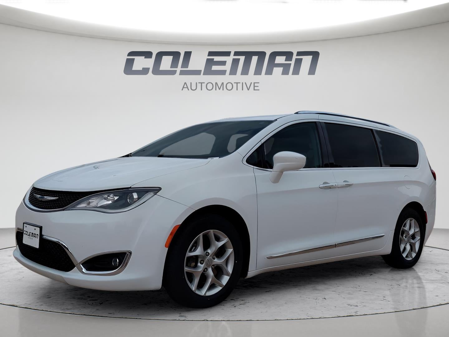 2019 Chrysler Pacifica Touring L Plus in White — front three-quarter view